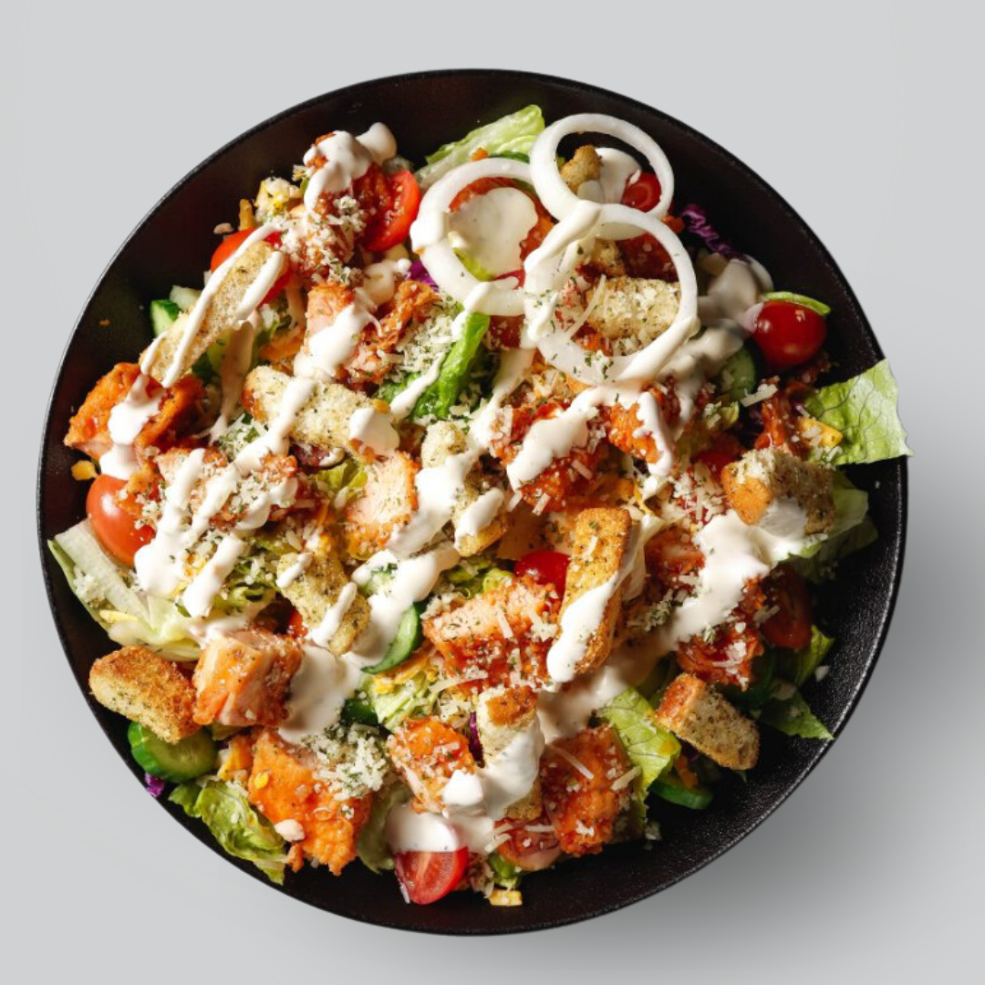 Buffalo Wings and Rings Limassol Salads